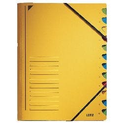Leitz Ordnungsmappe DIN A4 Gelb Karton Mit 12 Fächern 24,5 x 32 cm Produktbild
