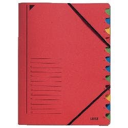 Leitz Ordnungsmappe 39120025 DIN A4 Rot Karton Mit 12 Fächern 24,7 x 32 cm Produktbild