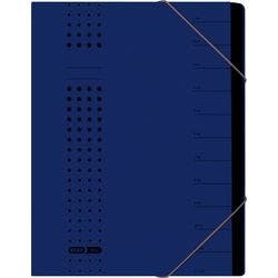 ELBA Ordnungsmappe Chic DIN A4 Dunkelblau Hartpappe mit 12 Fächern 25 x 1,5 x 31,5 cm Produktbild