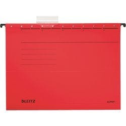 Leitz ALPHA Hängemappen 1985 DIN A4 V-Base 15 mm 275 g/m² Rot 100% Recycelter Pendarec-Karton 5 Stück Produktbild