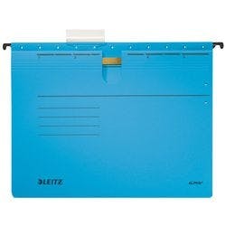 Leitz ALPHA Hängehefter 1984 DIN A4 Kaufmännische Heftung V-Base 15 mm 275 g/m² Blau 100% Recycelter Pendarec-Karton 5 Stück Produktbild
