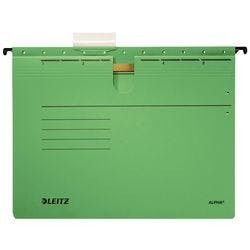 Leitz ALPHA Hängehefter 1984 DIN A4 Kaufmännische Heftung V-Base 15 mm 275 g/m² Grün 100% Recycelter Pendarec-Karton 5 Stück Produktbild