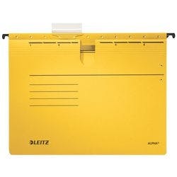 Leitz ALPHA Hängehefter 1984 DIN A4 Kaufmännische Heftung V-Base 15 mm 275 g/m² Gelb 100% Recycelter Pendarec-Karton 5 Stück Produktbild