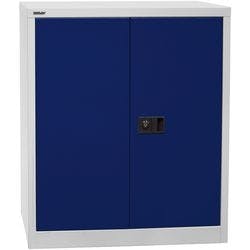 Bisley Universal Flügeltürenschrank Stahl 1 Fachboden abschließbar 914 x 400 x 1.000 mm Blau, Hellgrau Produktbild