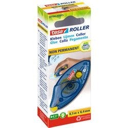 tesa Kleberoller tesaroller non-permanent 0,84 x 2,5 x 1,2 cm 59190-00005-03 Blau, Gelb 8.5 m Produktbild