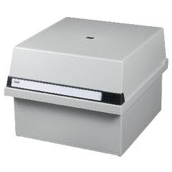 HAN Tischkarteikasten DIN A4 1300 Karten Lichtgrau 33 x 36,5 x 24,2 cm Produktbild