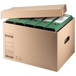 Leitz Premium Aufbewahrungsbox 6081 Mit Deckel Größe L Naturbraun Karton 44 x 33,5 x 28 cm 10 Stück Produktbild Print Hauptbild L