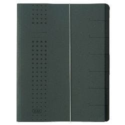 ELBA Ordnungsmappe chic DIN A4 Anthrazit Hartpappe mit 7 Fächern 25 x 1,2 x 31,5 cm Produktbild