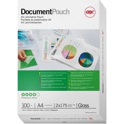GBC Document Laminierfolien DIN A4 Glänzend 175 Mikron (2 x 175) Transparent 100 Stück Produktbild