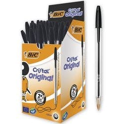 BIC Cristal Original Kugelschreiber Schwarz Mittel 0,4 mm 50 Stück Produktbild