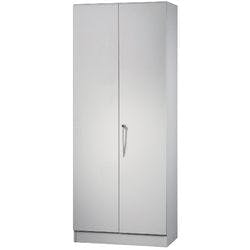 Hammerbacher Future Schrank Melaminharzbeschichtete Spanplatte 4 Fachböden abschließbar 800 x 420 x 2.004 mm Grau Produktbild
