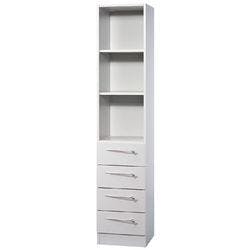 Hammerbacher Future Melaminharzbeschichtete Spanplatte Regalschrank 2 Fachböden 400 x 420 x 2.004 mm Grau Produktbild