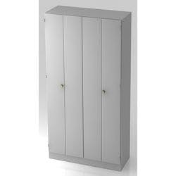 Hammerbacher Schrank SolidPlus Grau 1.000 x 420 x 2.004 mm Produktbild