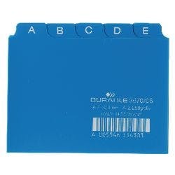 DURABLE Leitregister DIN A7 Blau 10,5 x 7,4 cm 25 Stück Produktbild