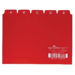 DURABLE Leitregister DIN A6 Rot 14,8 x 10,5 cm 25 Stück Produktbild