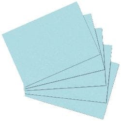 herlitz Karteikarten DIN A5 Blanko 100 Karten Blau 21 x 14,8 cm 100 Stück Produktbild