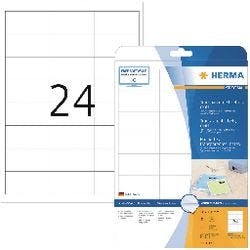 HERMA SPECIAL A4 Etiketten 4681 haftend DIN A4 Transparent 66 x 33,8 mm 25 Blatt à 24 Etiketten Produktbild