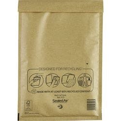 Mail Lite Luftpolster-Versandtaschen F/3 Gold Ohne Fenster 220 (B) x 330 (H) mm Abziehstreifen 79 g/m² 50 Stück Produktbild