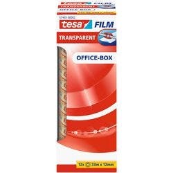 tesa Klebeband tesafilm Office-Box Transparent 12 mm (B) x 33 m (L) PP (Polypropylen) 12 Rollen Produktbild
