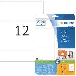 HERMA Universaletiketten 4363 Weiß DIN A4 105 x 48 mm 25 Blatt à 12 Etiketten Produktbild