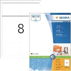 HERMA Universaletiketten 4280 Weiß DIN A4 97 x 67,7 mm 100 Blatt à 8 Etiketten Produktbild