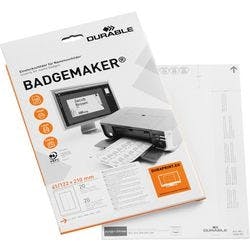 DURABLE Badgemaker Einsteckschild 0,95 x 34 x 21,5 cm Papier 20 Stück Produktbild