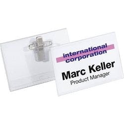 DURABLE Namensschilder Kombiklemme 12,2 x 15,8 x 12,2 cm Kunststoff 50 Stück Produktbild