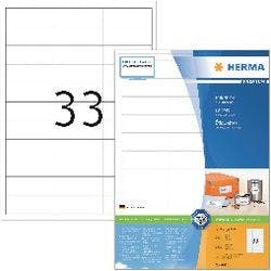 HERMA Universaletiketten 4613 Weiß DIN A4 66 x 25,4 mm 200 Blatt à 33 Etiketten Produktbild