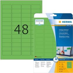 HERMA Etiketten FARBIG A4 4369 Grün DIN A4 4,57 x 2,12 cm 20 Blatt à 48 Etiketten Produktbild