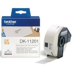 Brother QL Etikettenrolle Authentisch DK-11201 DK-11201 Selbsthaftend Schwarz auf Weiß 90 x 29 mm 400 Etiketten Produktbild