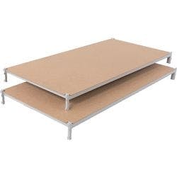 ARNO SPACE ISOBOIS Regale 2 Fachböden Verzinkt 1.000 x 500 x 62,5 mm Braun 2 Stück Produktbild Print Hauptbild L