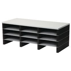 Paperflow Sortiersystem PP (Polypropylen), Stahl Silber, Schwarz 75 x 32,8 x 23,2 cm Produktbild