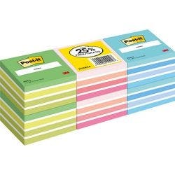 Post-it Haftnotizenwürfel 76 x 76 mm Farbig sortiert Vorteilspack 6 Blöcke à 450 Blatt Produktbild