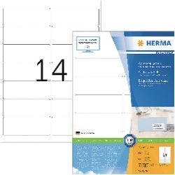 HERMA Adressetiketten 4678 Weiß DIN A4 99,1 x 38,1 mm 100 Blatt à 14 Etiketten Produktbild