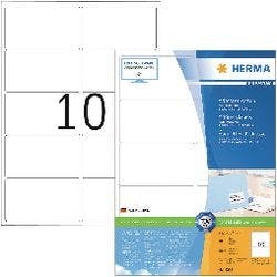 HERMA Premium Adressetiketten 4268 Weiß DIN A4 99,1 x 57 mm 100 Blatt à 10 Etiketten Produktbild
