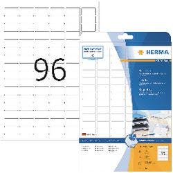 HERMA Inkjetetiketten 8832 Weiß DIN A4 30,5 x 16,9 mm 25 Blatt à 96 Etiketten Produktbild