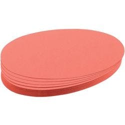 Franken Oval Moderationskarten 19 x 11 cm Rot UMZ 1119 07 500 Stück Produktbild