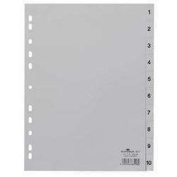 DURABLE 1 bis 10 Register DIN A4 Grau 10-teilig PP (Polypropylen) 11 Löcher 6511 Produktbild