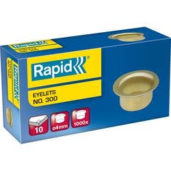 Rapid No.300 Heftösen 4 mm 31073008 Messing Bronze 1000 Stück Produktbild