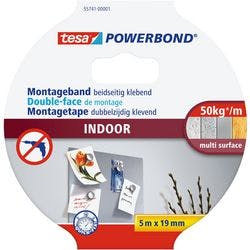 tesa Montageband Powerbond Indoor Orange 19 mm (B) x 5 m (L) PE (Polyethylen) Produktbild