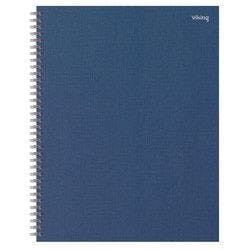 Viking Collegeblock DIN A4+ Kariert Spiralbindung Hartpappe Blau Perforiert 160 Seiten 80 Blatt Produktbild