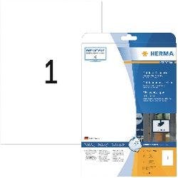 HERMA Wetterfeste Etiketten 9500 Rechteckig DIN A4 210 x 297 mm 10 Blatt à 1 Etikett Produktbild Print Hauptbild L