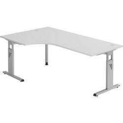 Hammerbacher Matrix Höhenverstellbar Schreibtisch Freiform C-Fuß 2.000 (B) x 1.200 (T) x 850 (H) mm Aluminium, Holz, Kunststoff, Spanplatte Produktbild