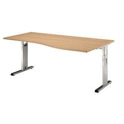 Hammerbacher Schreibtisch Buche 1.800 x 1.000 x 680 x 680 - 760 mm Produktbild