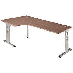 Hammerbacher Schreibtisch Nussbaum 2.000 x 1.200 x 850 x 680 - 760 mm Produktbild