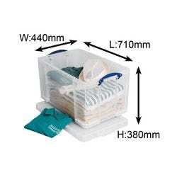 Really Useful Box Aufbewahrungsbox 84CCB 84 L Transparent Polypropylen 44 x 71 x 38 cm Produktbild