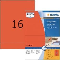 HERMA Farbige Etiketten 4257 Rot Rechteckig 1600 Etiketten pro Packung Produktbild