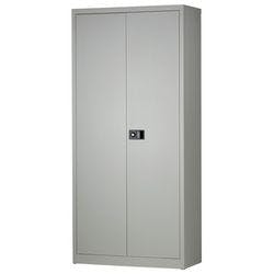 Bisley Universal Flügeltürenschrank  Stahl 4 Fachböden abschließbar 914 x 400 x 1.950 mm Lichtgrau Produktbild