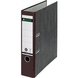 Leitz 180° Ordner DIN A4 82 mm Braun 2 Ringe 1080 Pappkarton Wolkenmarmor Hochformat Produktbild