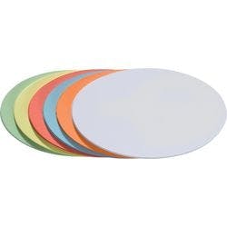 Franken Oval Moderationskarten 19 x 11 cm Papier Farbig sortiert 300 Stück Produktbild